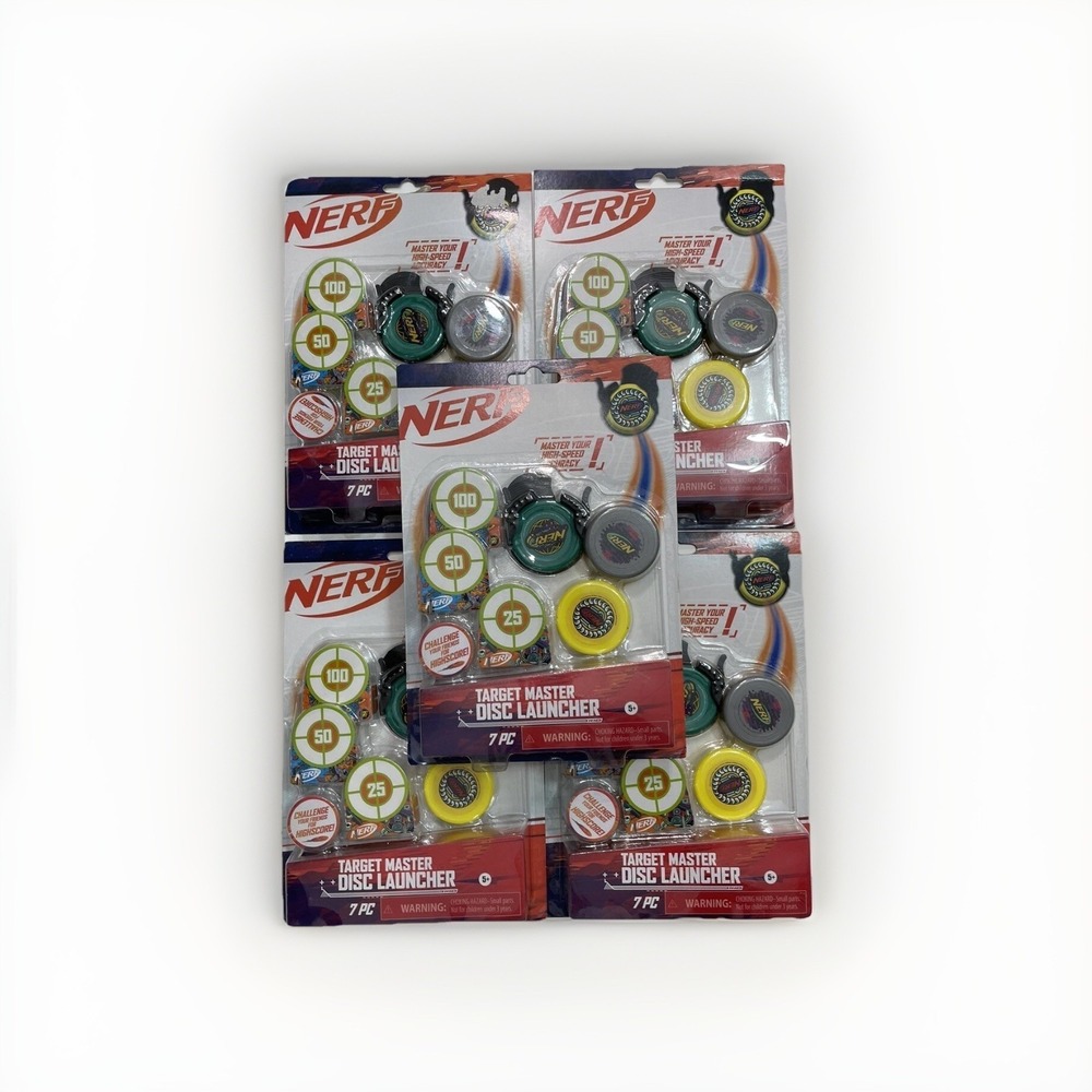 Nerf Target Master Disc Launcher Set Of 5 NWB